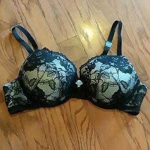 Torrid push up plunge black bra